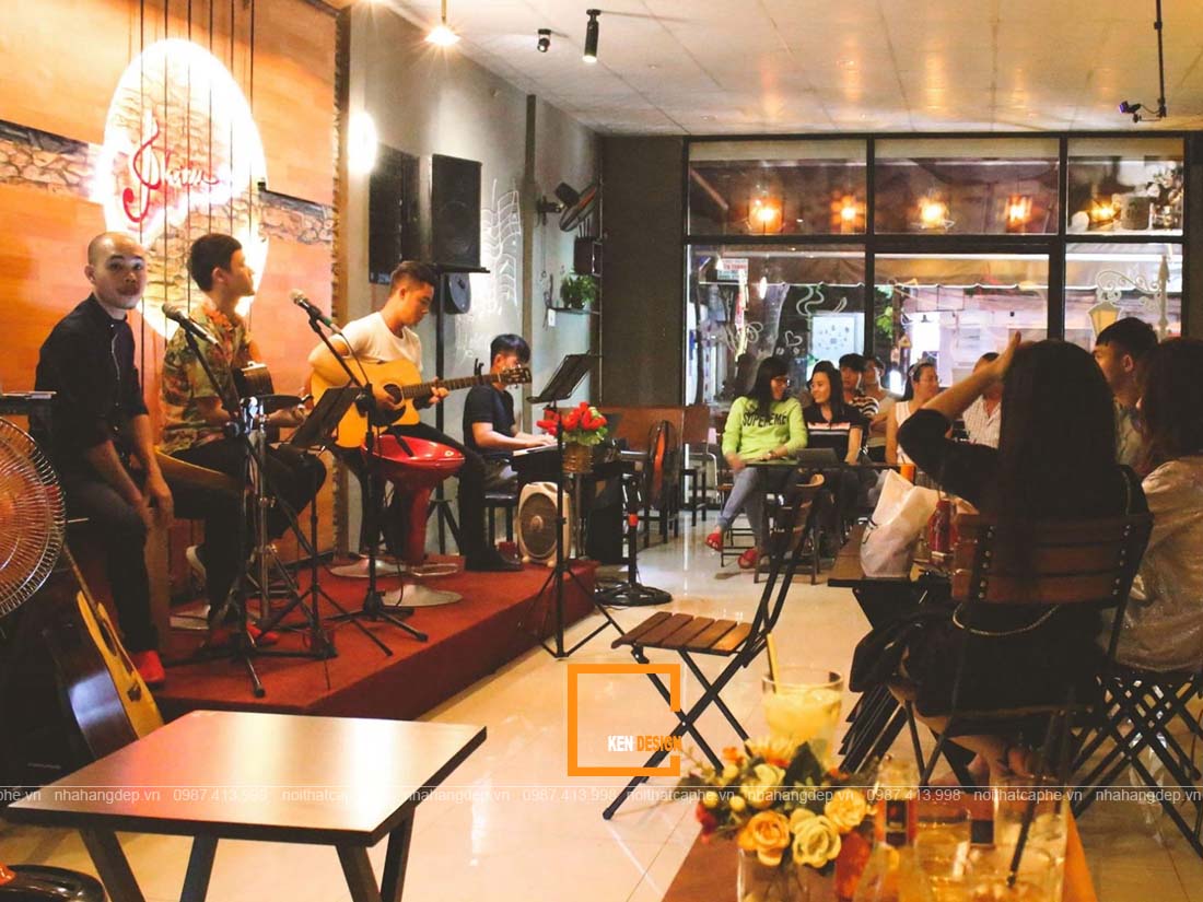 thiết kế quán cafe acoustic